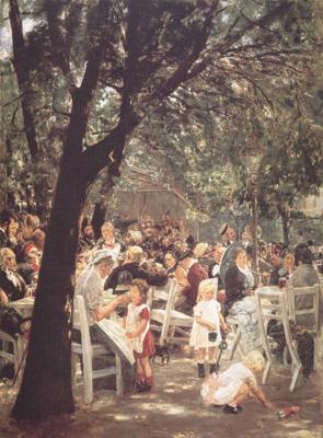 Beer Garden in Munich (nn02), Max Liebermann